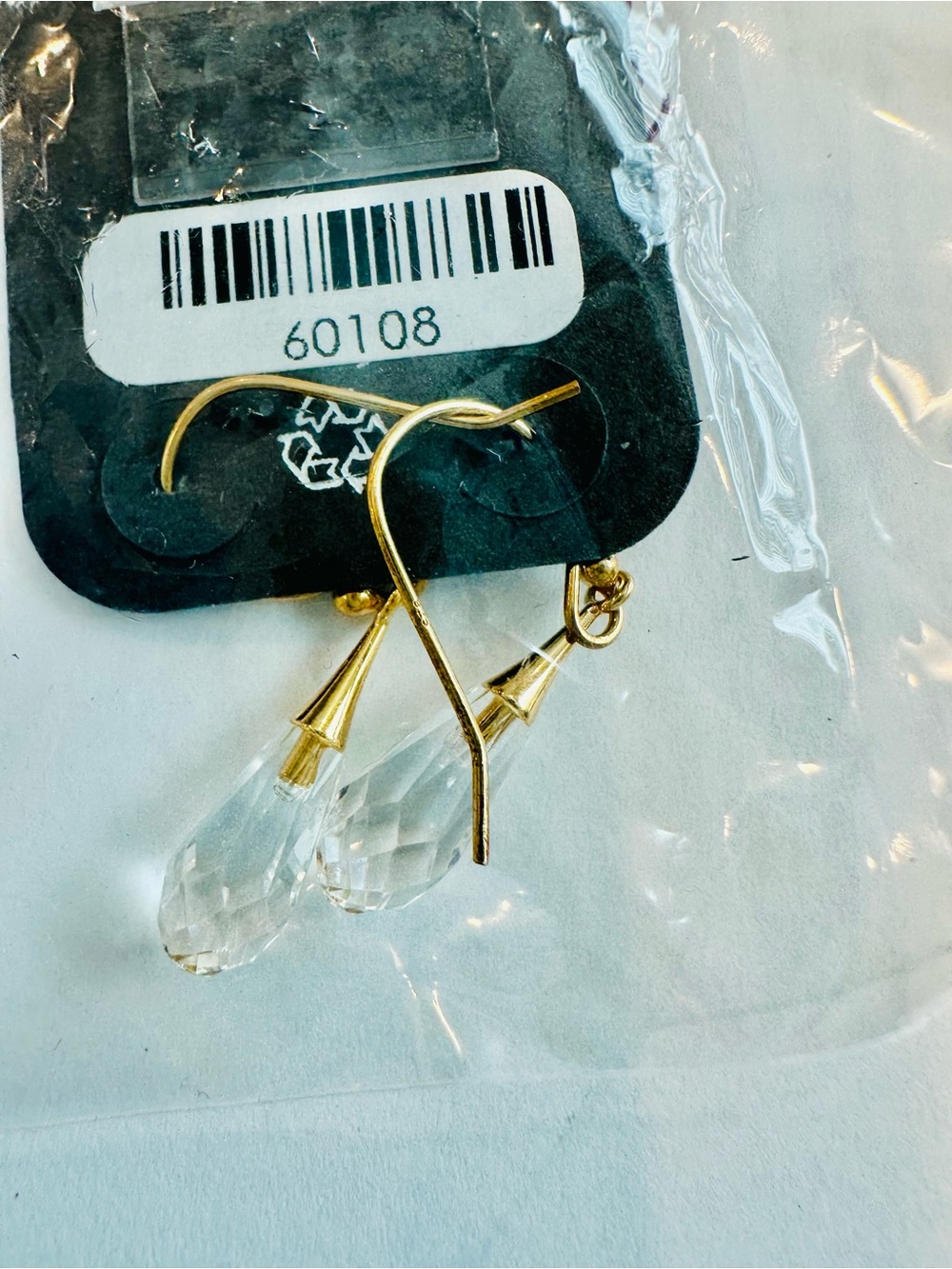 NWT Holly Yashi Raindrop Crystal Earrings